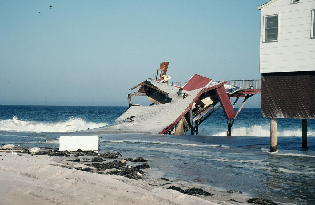 beach house destruction