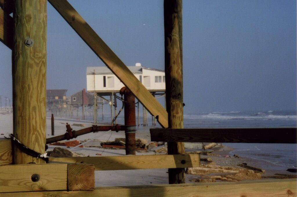 Beach erosion on Dune Road